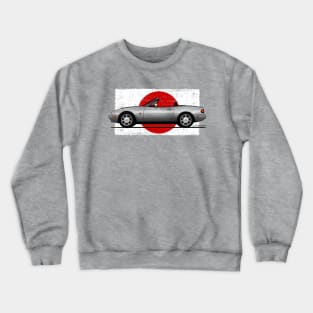 The roadster that started it all with japanese flag background Crewneck Sweatshirt